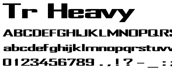 TR Heavy font